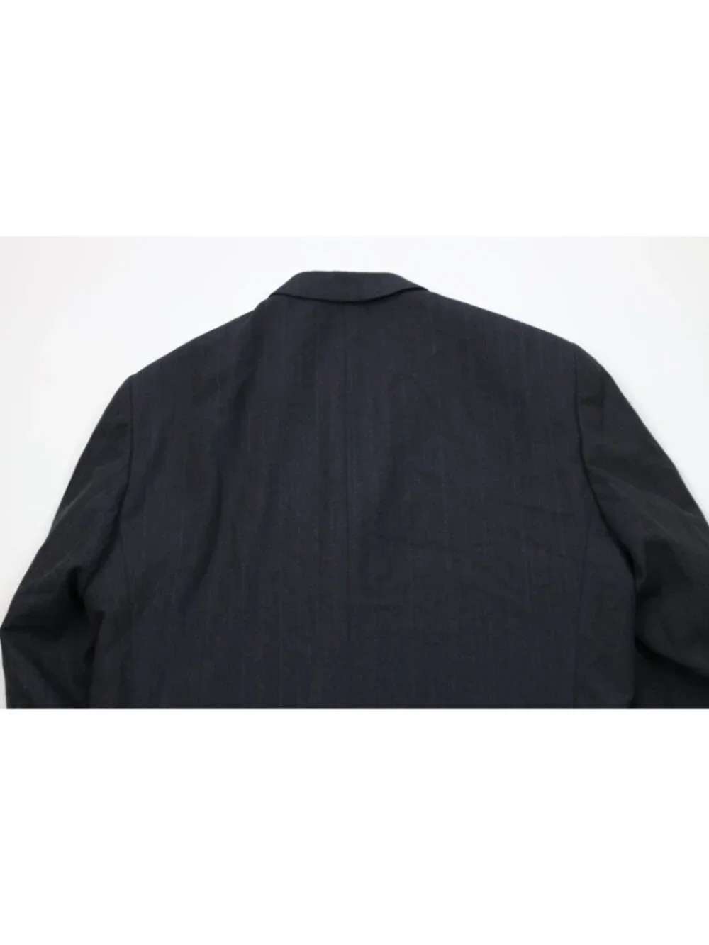 Vtg 90s Streetwear Mens 44L 2 Piece Wool Suit Wedding Striped Wide Leg 40x31 USA